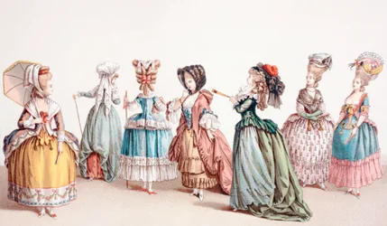 Französische Frauenmode während der Herrschaft von Ludwig XVI., 1875